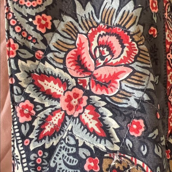 Vintage Quilted Paisley Boho Crop Jacket Sz S-M Mixed Floral - Picture 9 of 9